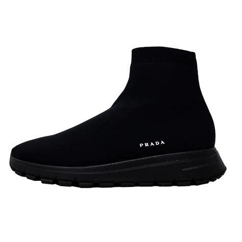 prada men's sock-boot sneakers|men's Prada sneakers on clearance.